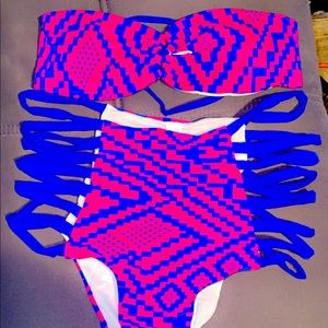 Blue and Pink bikini